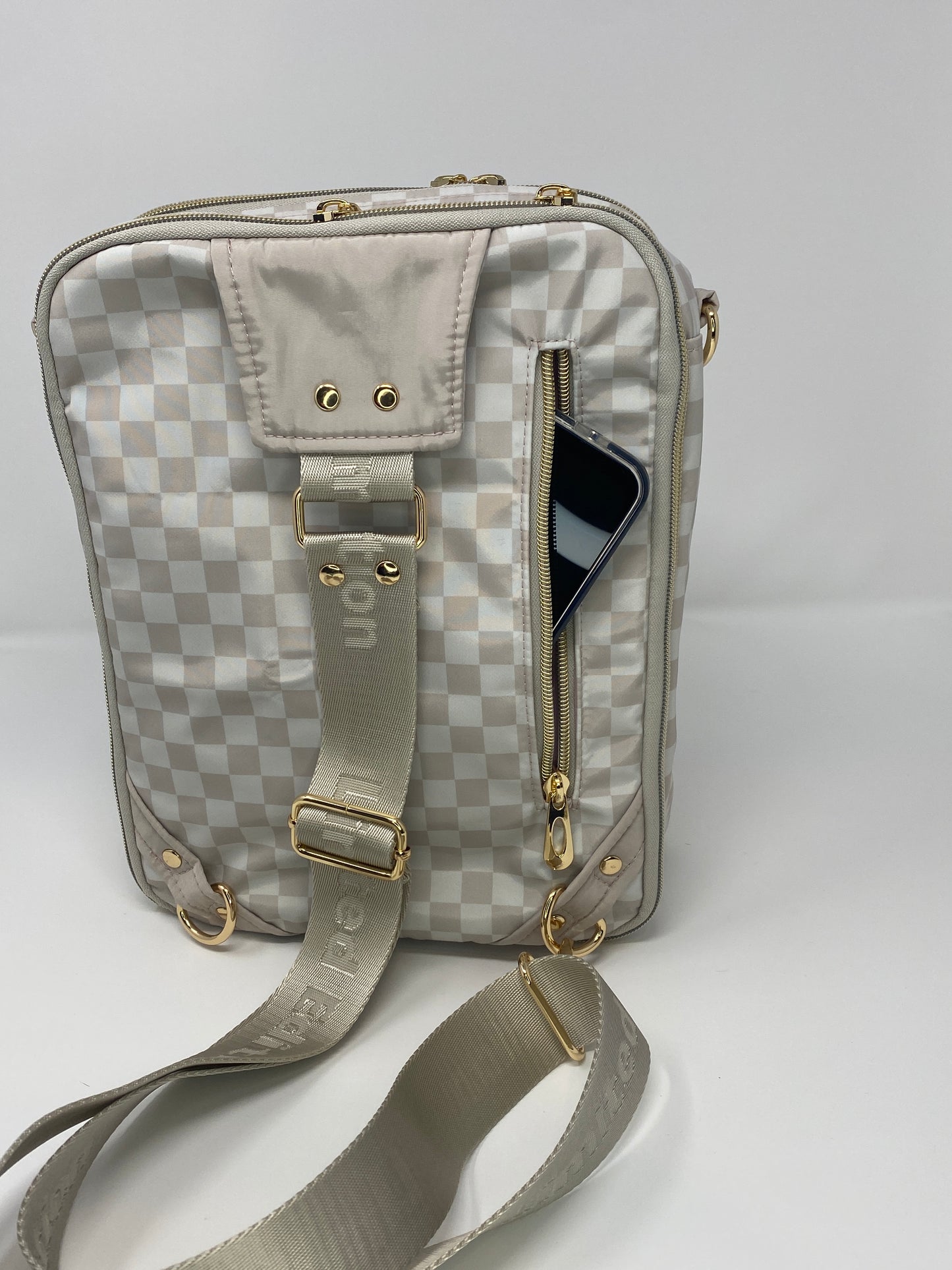 Pandora Bag Beige and tan checkered