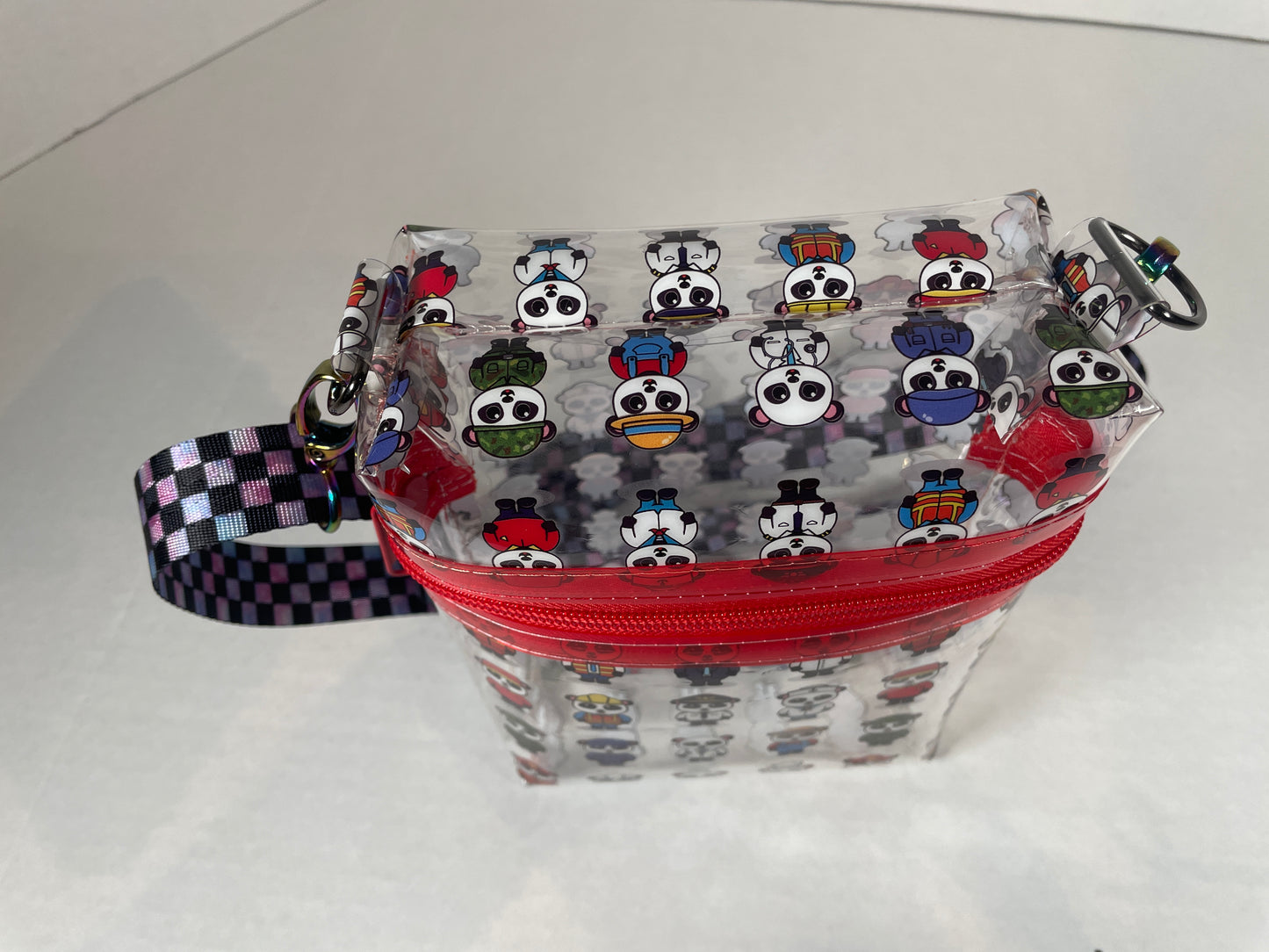 Crossbody Clear Boxy Bag - Pandas