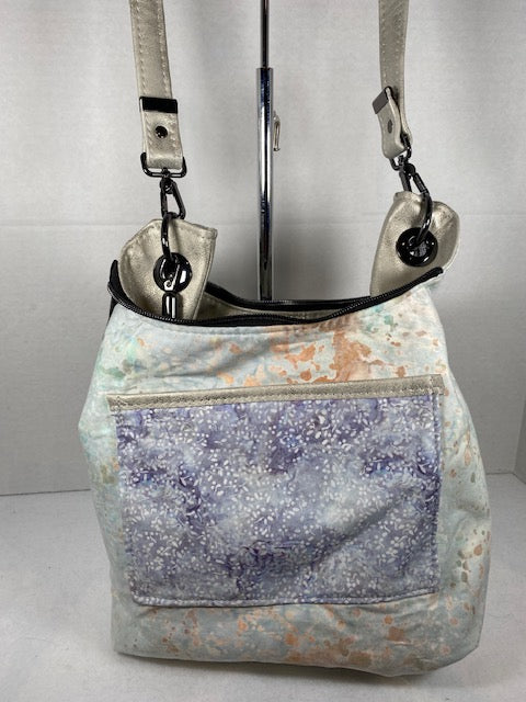 Uptown sling silver metallic handbag