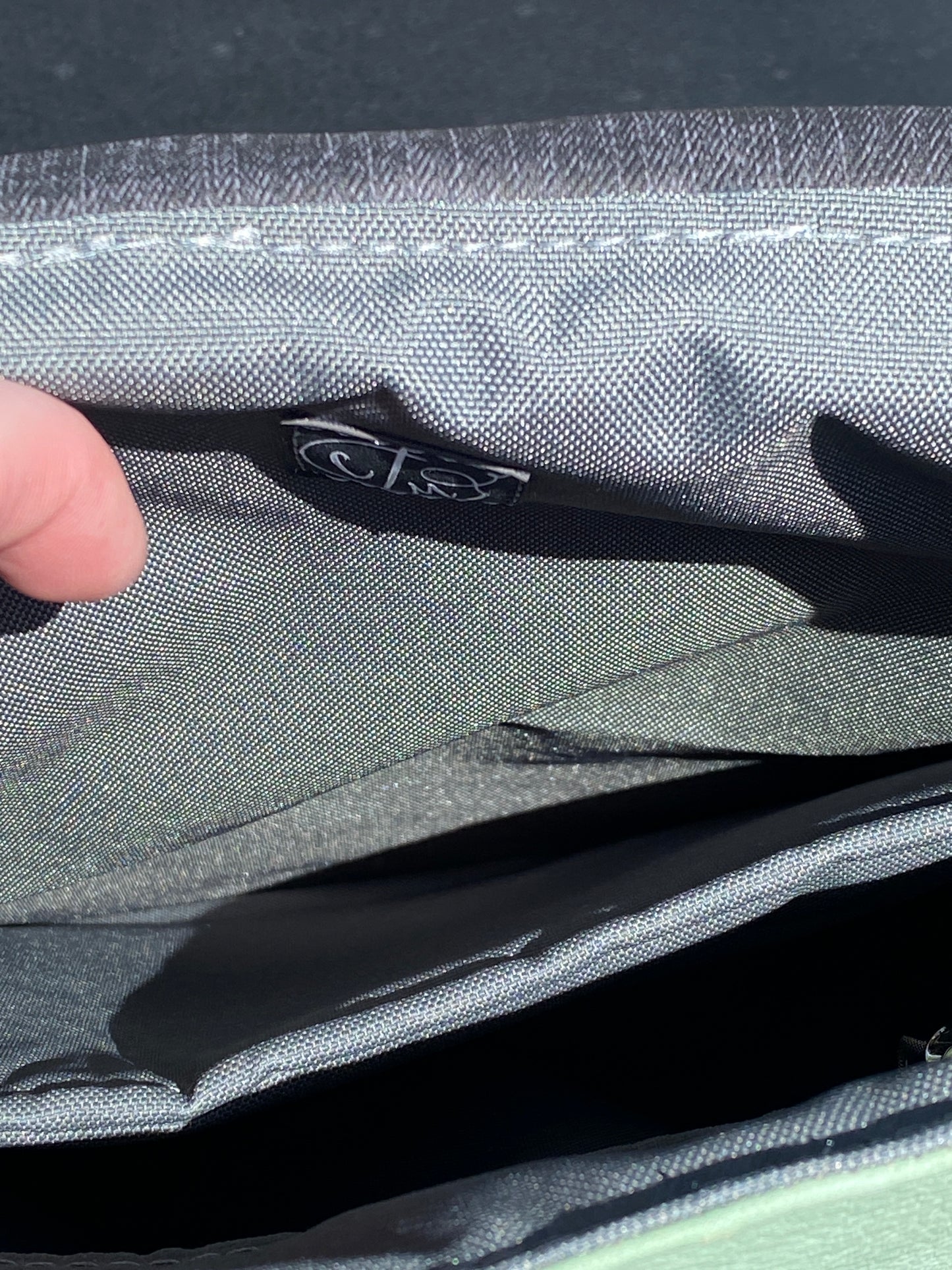 Cheetah embroidered messenger bag
