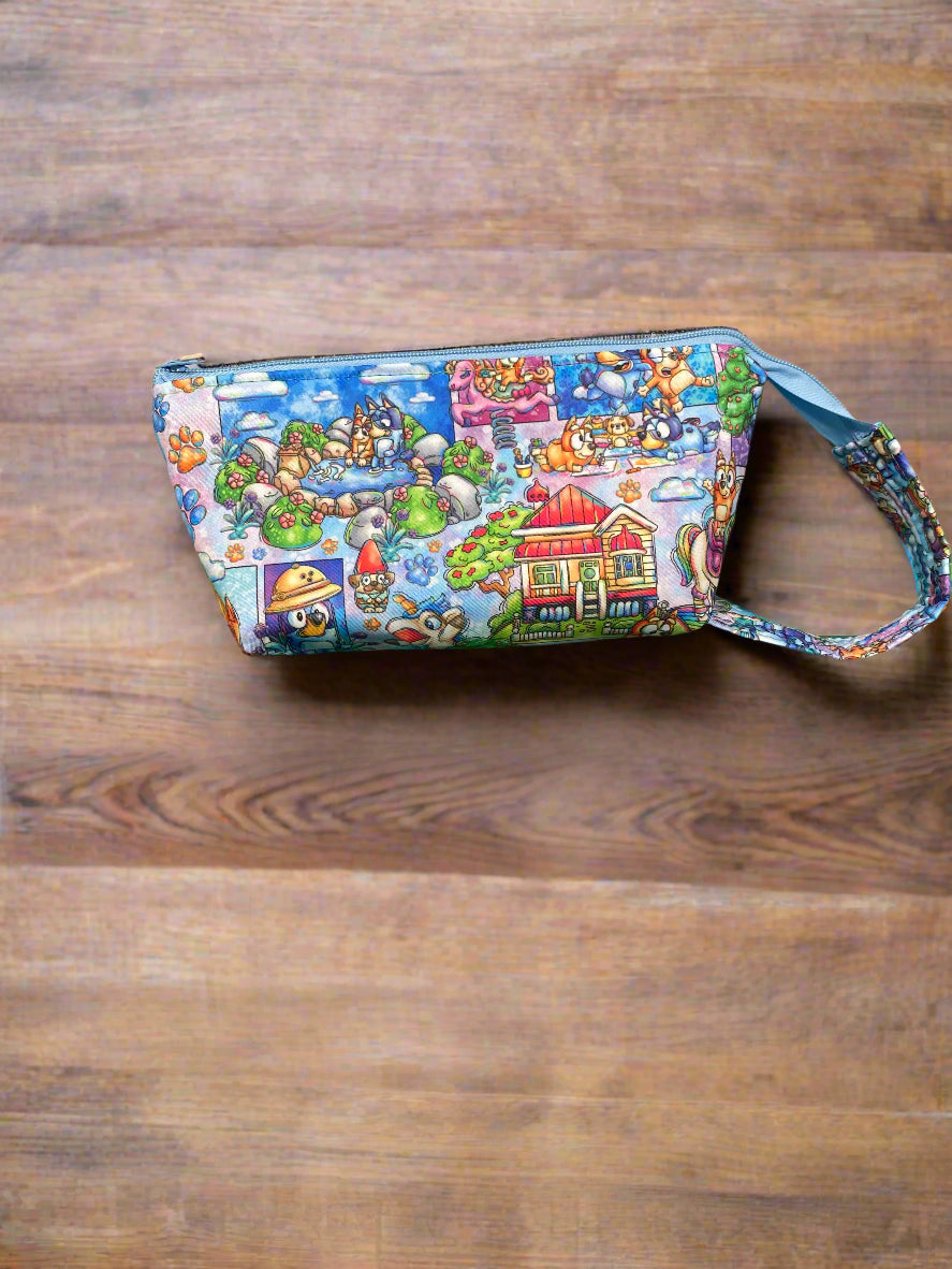 Bluey and Bingo theme zipper pouch