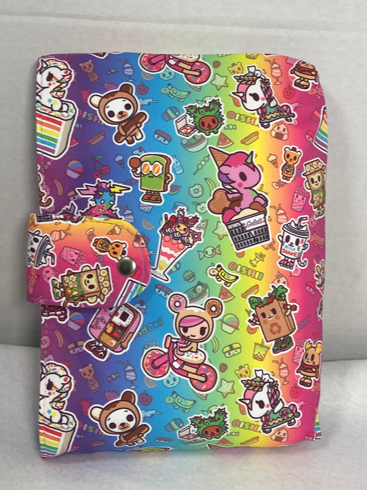 Rainbow tokidoki themed book sleeve