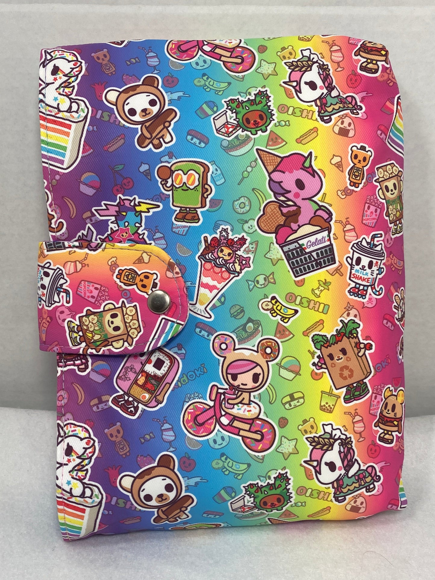 Rainbow tokidoki themed book sleeve