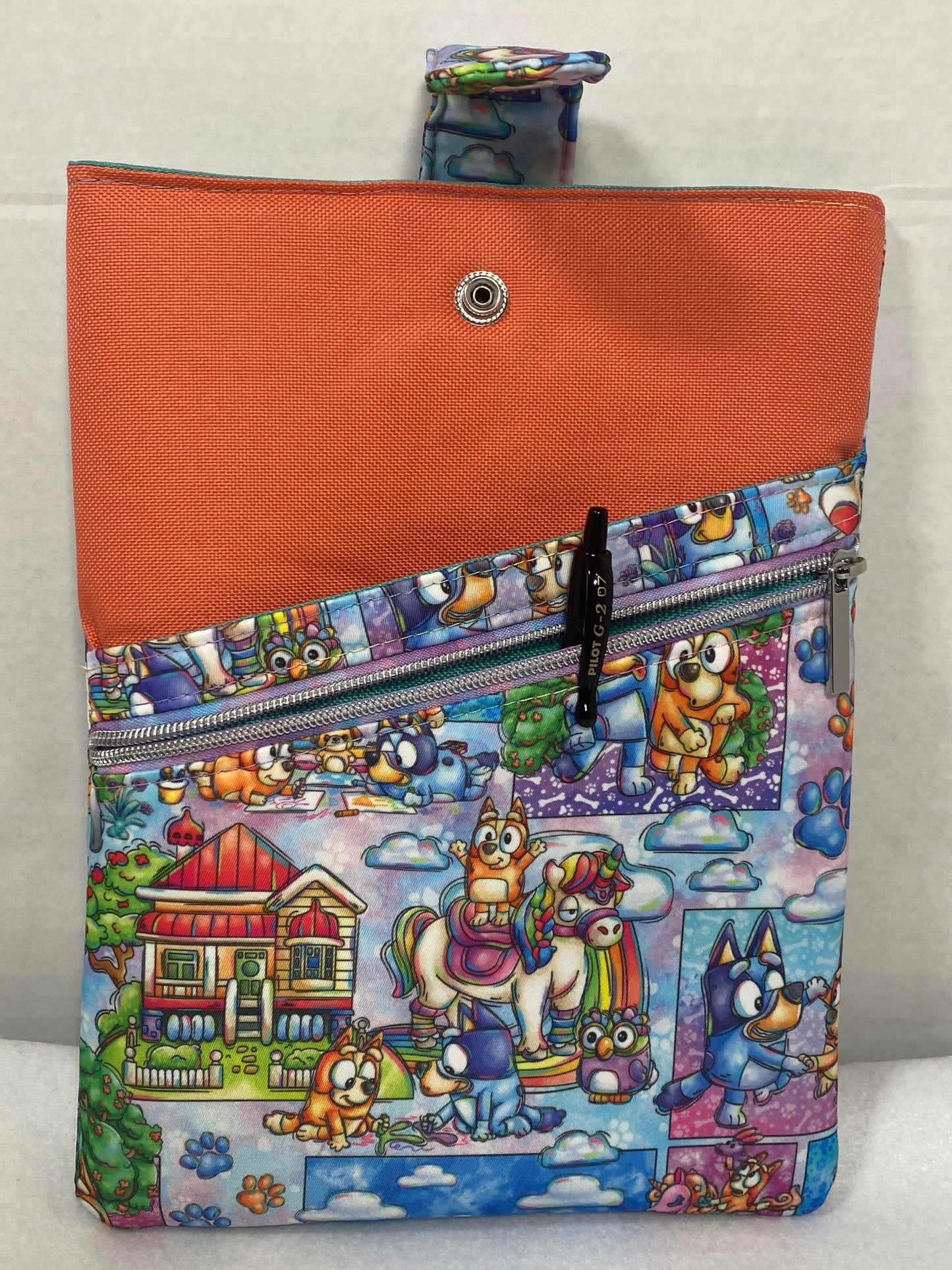 Bluey themed book sleeve
