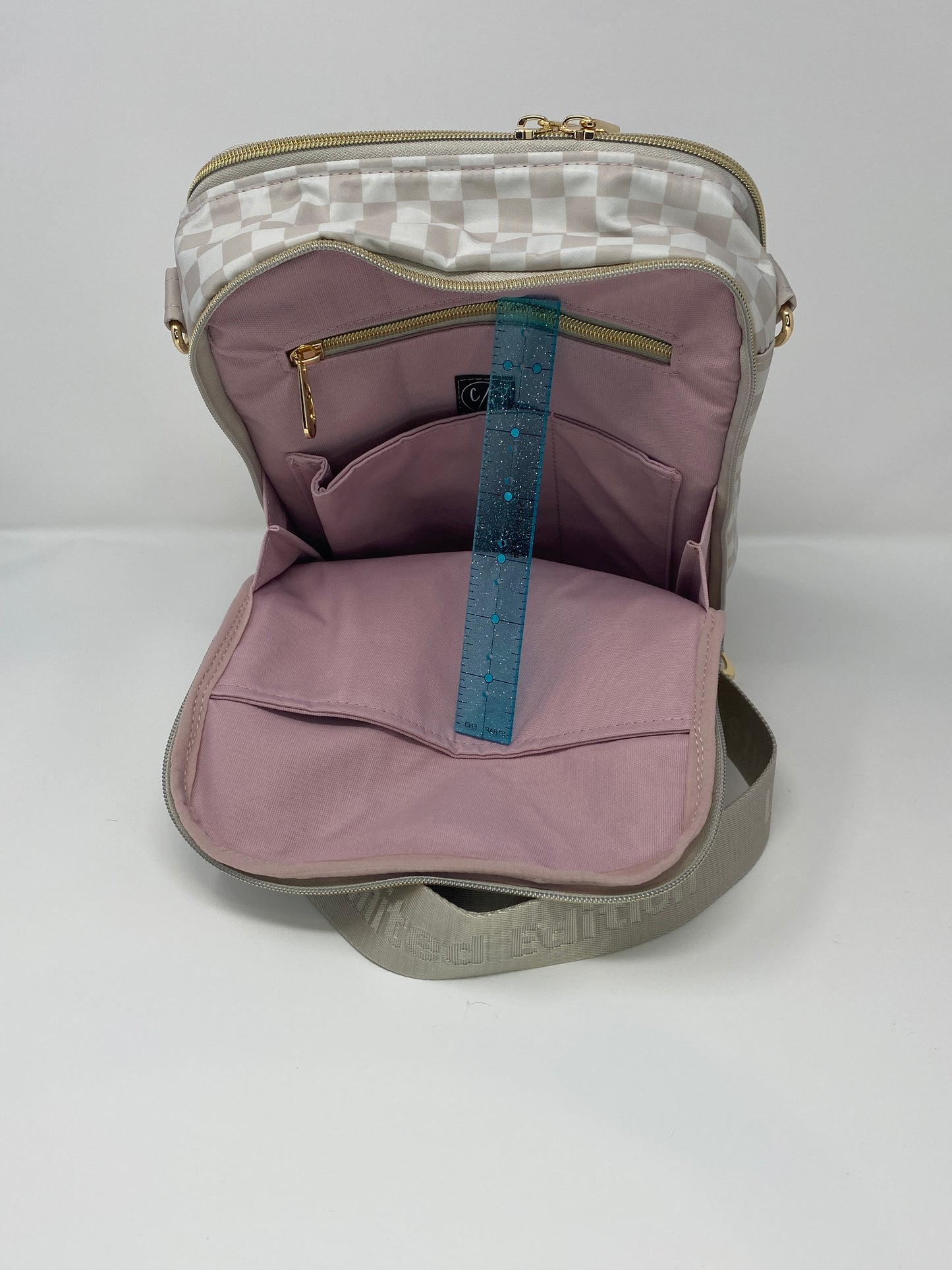 Pandora Bag Beige and tan checkered