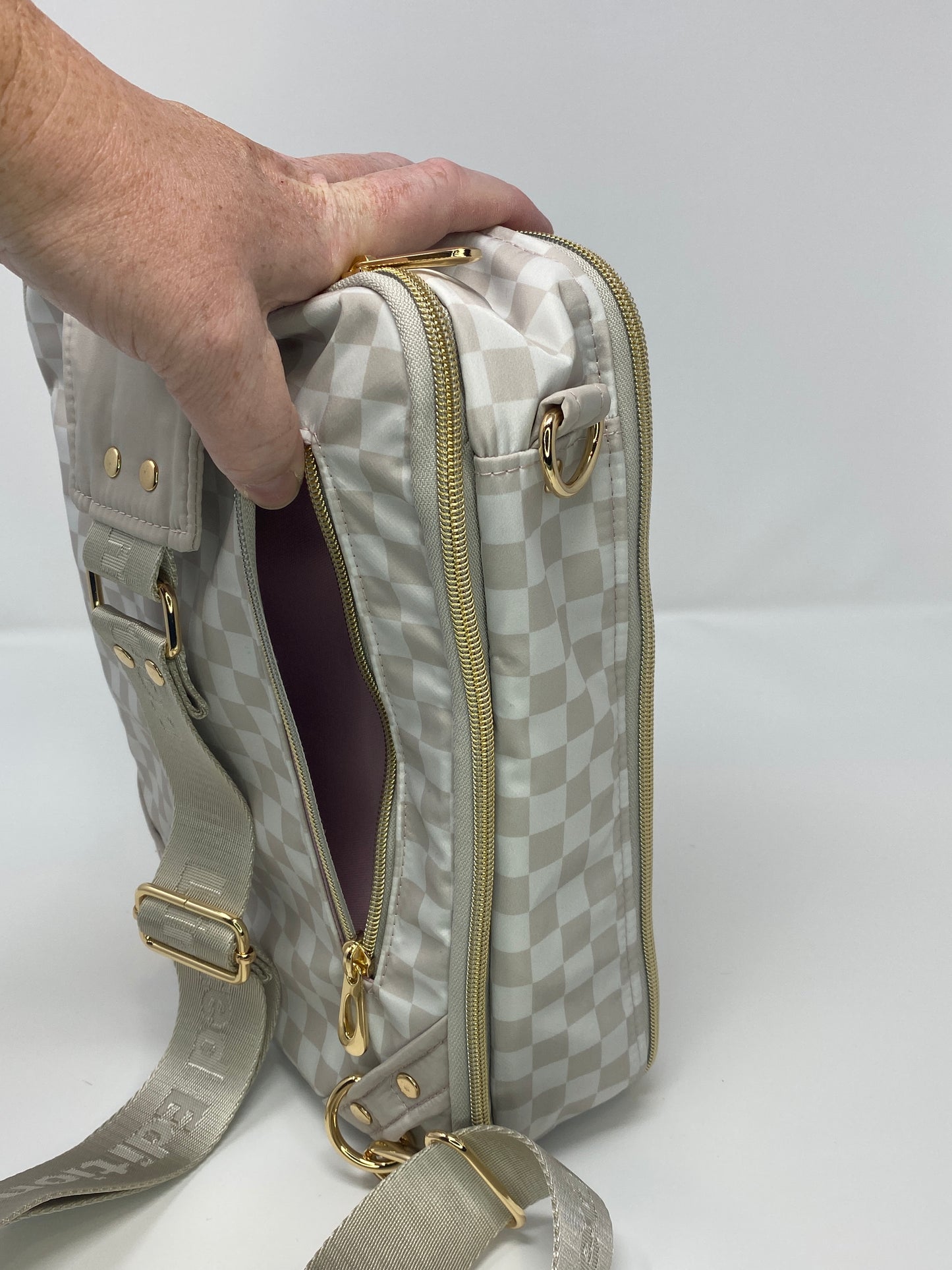 Pandora Bag Beige and tan checkered