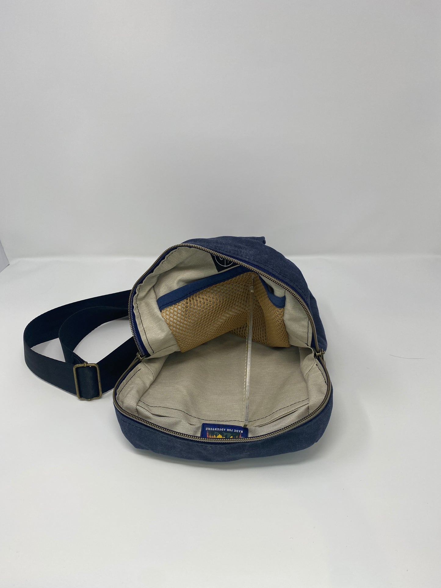 Sandhill Sling Navy Blue with Embroidered Elk