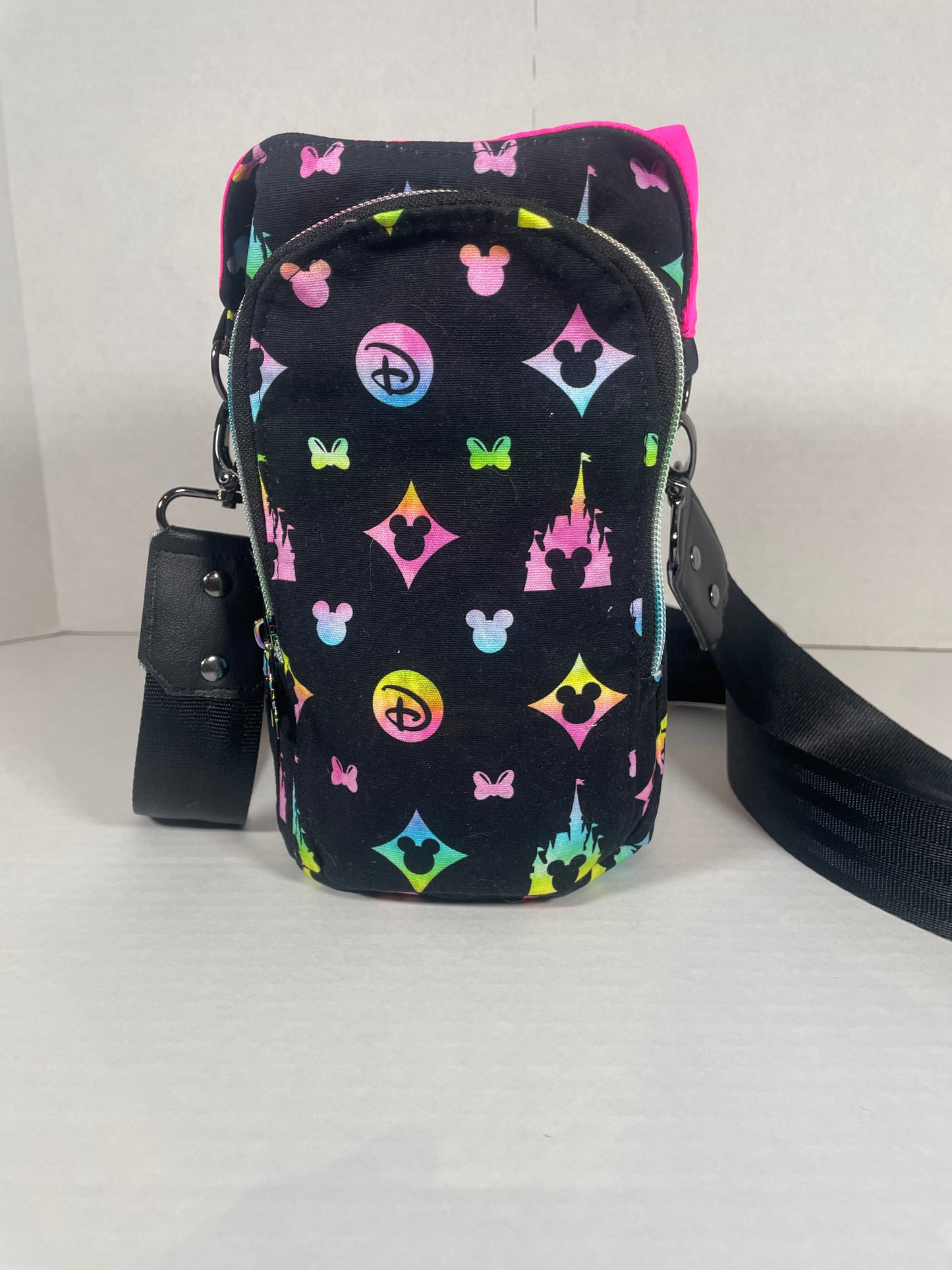 Water Bottle Shoulder Bag - Disney Black