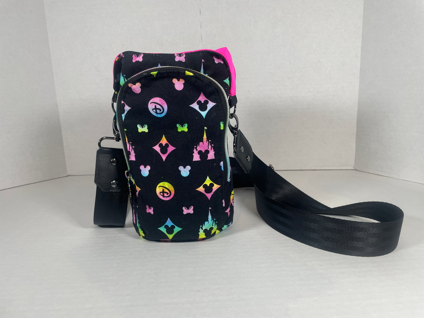 Water Bottle Shoulder Bag - Disney Black