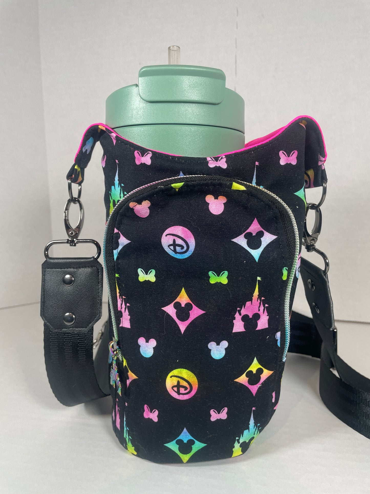 Water Bottle Shoulder Bag - Disney Black