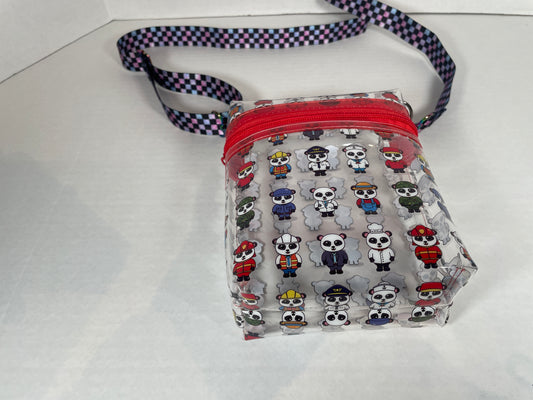 Crossbody Clear Boxy Bag - Pandas