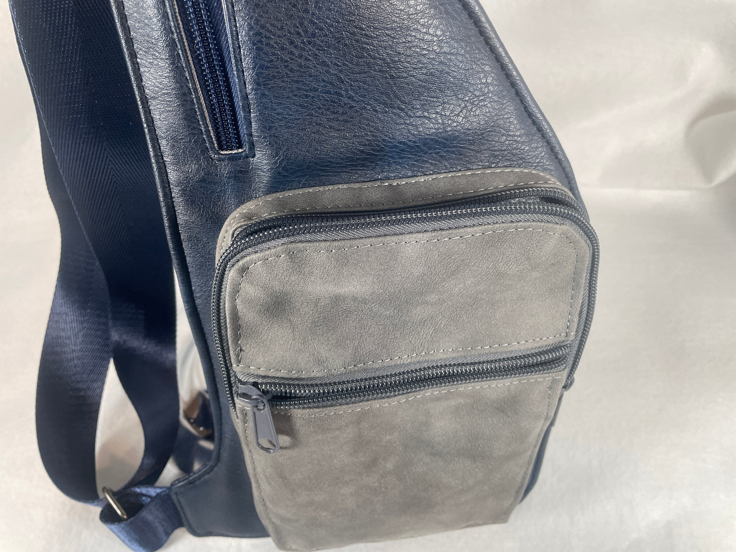 Half Backpack- Blue/Grey